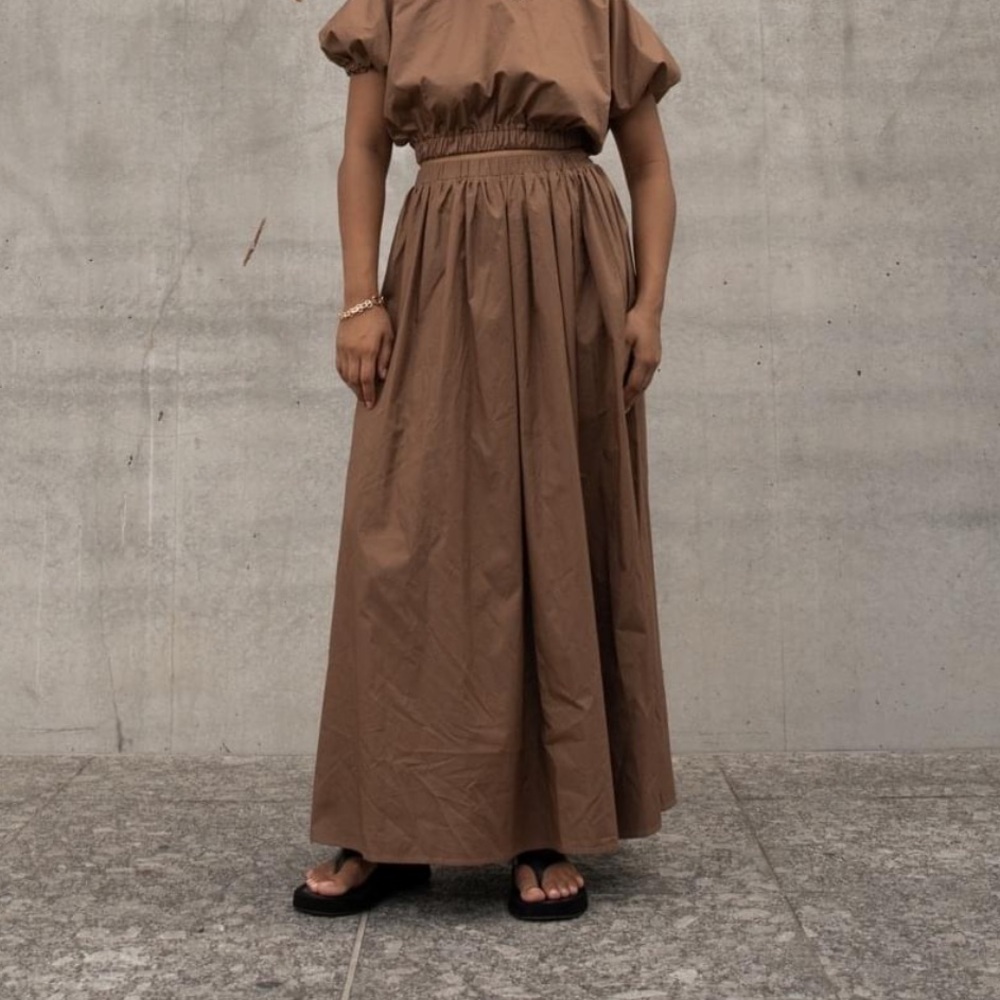 DISSH Valley Chocolate Poplin Skirt size 4 (AUS size 8) but can fit up a size